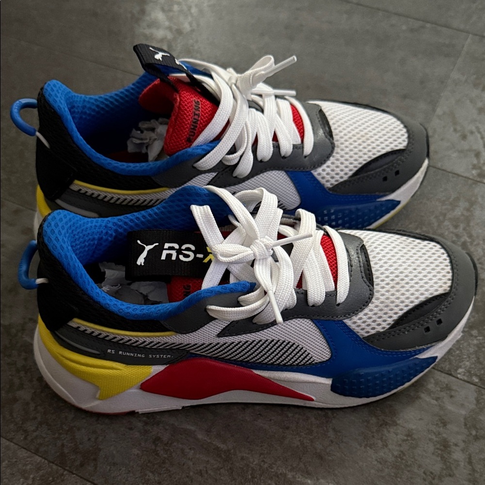 Puma Kids RS-X Sneakers - Blue, Red, Yellow, White